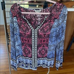 Lucky Brand Multicolor Patterned crepe Blouse